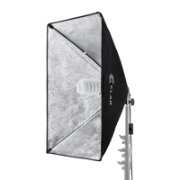 

CLAR SoftBox, 70watt Fluorescent Light Unit with Built in 19.5x27.5" Silver Soft Box, with AC Plug and Spiral Fluorescent 5500K Bulb (translates into 350watt)