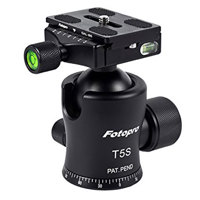 

FotoPro Slim Waist Series T5S Aluminum-Magnesium Ball Head with Quick Release Plate, 55 lbs Capacity