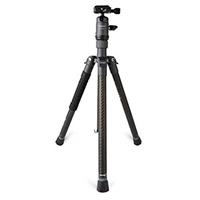 

FotoPro X-Aircross 1 Carbon Fiber Tripod Kit, Includes FPH-42Q Dual Action Ball Head and 1/4-20 QR Plate, 17.6 Lbs Capacity, Gray