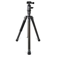 

FotoPro X-Aircross 1 Carbon Fiber Tripod Kit, Includes FPH-42Q Dual Action Ball Head and 1/4-20 QR Plate, 17.6 Lbs Capacity, Gray