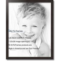 

Art To Frames 3913 Wood Frame for 22x28 Photograph, 1.25" Thick and 0.375" Deep, Regular Plexi Glass, Espresso