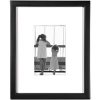 

MCS East Village Series Wood Picture Frame, 8x10" With a White Mat for a 4x6" Photograph with a 5/8" Molding, Color: Black.