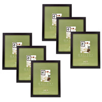 

MCS Flat-top Series, Wood Picture Frame for a 11x14" Photograph, 1" Width, Color: Black. (6 Pack)