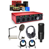 

Focusrite Scarlett 18i8 3rd Gen USB Interface with Software Suite, Bundle with Samson Boom Arm Stand