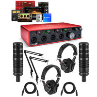 

Focusrite Scarlett 18i8 3rd Gen USB Interface with Software Suite, Bundle with 2x H&A Studio Microphones