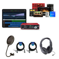 

Focusrite Scarlett 2i2 3rd Gen 2x2 USB Audio Interface with Software Suite, Bundle with Samson Stereo Headphones & Pop Filter