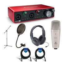 

Focusrite Scarlett 4i4 3rd Gen USB Interface with Software Suite, Bundle with Samson Stereo Headphones & Behringer Microphone