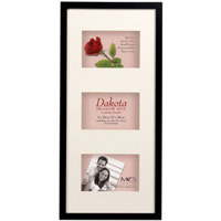 

MCS Dakota Wood Shadow Box Series, Wood Picture Frame 9x20" With a 3-4x6" Opening Photograph, 5/8" Width, Color: Black.
