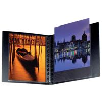 

Itoya Art Profolio Multi-Ring Binder, with 11x8.5" Pocket Sleeves Horizontal, Black Cover.