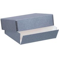 

Lineco 11x14" Archival Print Storage Box, Drop Front Design, 3" Deep, Exterior Color: Blue/Gray