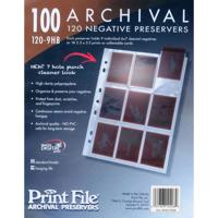 

Print File 120 Size Negative Pages Holds Nine Individual 6x7 Sleeved Frames or Collectable Cards, Pack of 100