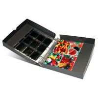 

Print File 11.75x13x2.5" Metal-Edge 3-Ring Binder Box for CD Preservers, Black