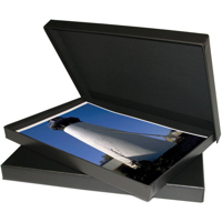 

Print File Clamshell Portfolio Box with White Lining, 4.25x6.25x2.5"