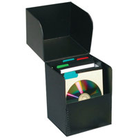 

Print File Flip-top CD Storage Box, Holds Approximately 50 Sleeved CDs, Archival.