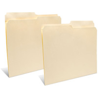 

Print File Reinforced 1" Half Tab Archival File Folder for Letter Size Document Boxes, 11.7x9.6", 50 Pieces, Buffered Light Cream