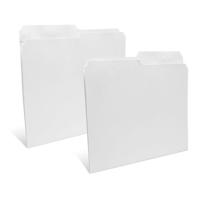 

Print File Reinforced 1" Half Tab Archival File Folder for Letter Size Document Boxes, 11.7x9.6", 50 Pieces, UnBuffered White