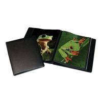 

Print File 8.5x11" Matte Black Post Bound Presentation Album with 10 Polyester Pages & Black Inserts