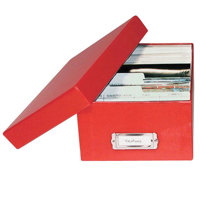 

Print File Shoe Box Archival Print Storage Box, Holds Approximately 1000 4x6" Prints, Red Exterior.