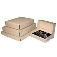 

Print File Tan 3" Deep Drop-Front Metal Edge Box, 11x14