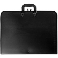 

Itoya Start 1 Polypropylene Portfolio, Zippered Binder with Internal Holding Straps, 23x31x1", Cover Color: Black.