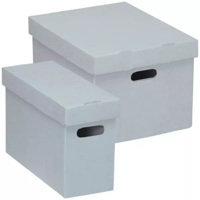 

Adorama Bulk Storage Box for Scrapbooking Mementoes, Blue & Gray, 15" long x 6" wide x 10" high (5 Pack)