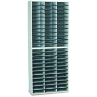 

Fellowes Literature Organizer - 72 Compartment, Letter, Dove Gray