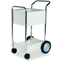 

Fellowes Steel Mini Mail Cart, Dove Grey/Chrome