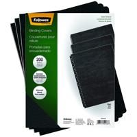 

Fellowes Black Grain Oversize Binding Covers, 200 Pack