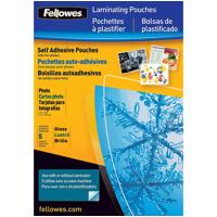 

Fellowes Self-Adhesive 5 Mil Pouches, ID Tag Punched with Clip, 5 Pack, Clear