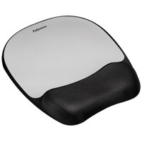 

Fellowes Memory Foam Mouse Pad/Wrist Rest, Silver Streak