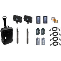 

Frezzi SkyLight 2 Head V-Mount Kit, Includes 2 SkyLights with V-Mount Battery Bracket, Power Supply, Heavy Duty Mini 7' Stand and Cables Case