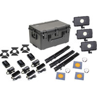 

Frezzi Skylight Triple AC/DC Anton Bauer-Mount Light Kit, Includes 3x FLB-100 Battery AB-Mount, 3x FLC-1 Charger for Battery, 3x SLBD-C Barn Door Combo Diffuser/CTO, 3x FHMS 7' Heavy-Duty Stand, 3x SPT-R 24 Degree Spot Reflector, 3x SPT-F 50 Degree Flood 