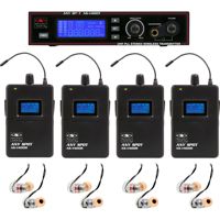 

Galaxy Audio Any Spot AS-1406-4 Wireless Personal Monitor Band Pack System, Includes AS-1400T Transmitter, 4x AS-1400R Bodypack Receiver and 4x EB6 Ear Buds, Frequency Code M: 516 to 558MHz