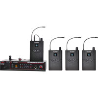 

Galaxy Audio Any Spot AS-950-4 Wireless Personal Monitor Band Pack System, Includes Transmitter, 4x Bodypack Receiver and 4x EB4 Earbuds, Frequency P2: 470-489 MHz