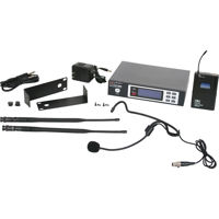 

Galaxy Audio CTS Series Wireless Headset Microphone System, Includes CTSR Receiver, MBP85 Bodypack Transmitter and HS-U3BK Uni-Directional Headset Microphone, 920 Selectable UHF Frequencies, Code D 584-607 MHz