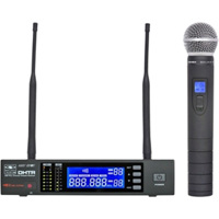 

Galaxy Audio DHT Wireless Dynamic Cardioid Handheld Microphone System, CODE D 584-607MHz, Includes DHTR Receiver, HH64 Handheld Transmitter, Single Rack Mount
