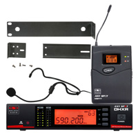 

Galaxy Audio DHX Wireless Headset Microphone System, Includes DHXR Receiver and MBP77 Bodypack Transmitter, 518-542 MHz