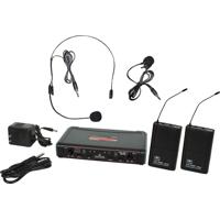

Galaxy Audio Any Spot EDX Series Wireless Microphone System, Includes EDXR Dual Channel Receiver, 2x MBP38 Bodypack Transmitters, HS13-UBK Headset Microphone and LV13-UBK Lavalier Microphone, Frequency Range D: 584-607 MHz