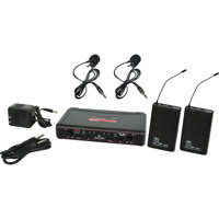 

Galaxy Audio EDX Wireless Microphone System, Includes EDXR Dual Channel Receiver, 2x MBP38 Beltpack Transmitter, 2x LV13-UBK Lavalier Microphone, Frequency Range D: 584-607 MHz