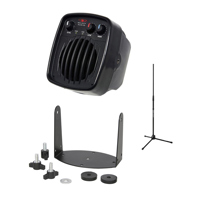 

Galaxy Audio NSPA Powered Nano Spot Compact PA System, 3" 4 Ohm Driver, 2-Band Equalizer, Power/Signal LED, Stand/Bracket Mountable - Bundle with Galaxy Audio Yoke Bracket and Hardware Kit, Tripod Mic Stand