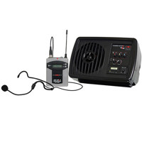 

Galaxy Audio PA6SR Powered Hot Spot Personal PA System with Built-in Wireless Receiver, AS-TVMBP Body Pack Transmitter, HS-U3BK Headset, 80Hz-18kHz, 170 Watts