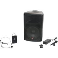 

Galaxy Audio TQ8-40S0N Traveler Quest 8 Battery Powered PA Speaker System, Includes 1x TQREC Receivers, 1x HS13-UBK Headset Mic