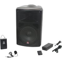 

Galaxy Audio TQ8-40V0N Traveler Quest 8 Battery Powered PA Speaker System, Includes 1x TQREC Receivers, 1x LV13-UBK Lavalier Mic