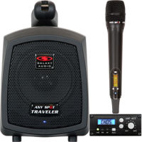 

Galaxy Audio TV5X Traveler Portable Wireless PA Speaker System with UHF Receiver and Compact Handheld Transmitter, Frequency 640 to 664MHz