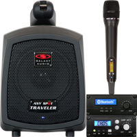 

Galaxy Audio TV5X Traveler Portable Wireless PA Speaker System with UHF Receiver, Bluetooth Receiver and Compact Handheld Transmitter, Frequency 640 to 664MHz