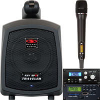 

Galaxy Audio TV5X Traveler Portable Wireless PA Speaker System with UHF Receiver, MP3 Player and Compact Handheld Transmitter, Frequency 640 to 664MHz