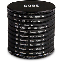

Gobe The Collection 1Peak 43mm Japan Optics 12-Layer MRC 10-Piece Filter Kit, Includes UV, CPL, ND1000, FLD and Graduated (Orange/Blue/Gray/Red/Yellow/Green) Filters