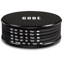 

Gobe 2Peak 72mm 16-Layer MRC Neutral Density Filter Kit, Includes ND2 0.3 (1-Stop), ND4 0.6 (2-Stops), ND8 0.9 (3-Stops), ND64 1.8 (6-Stops) and ND1000 3.0 (10-Stops) Solid Neutral Density Filter