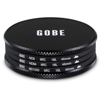 

Gobe 2Peak 46mm 16-Layer MRC Neutral Density Stopper Filter Kit, Includes ND8 0.9 (3-Stops), ND64 1.8 (6-Stops) & ND1000 3.0 (10-Stops) Solid Neutral Density Filter