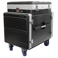 

Gator Cases GRC-12X10 PU Pop-Up Console Rack Case with Casters, 12U Top, 10U Bottom